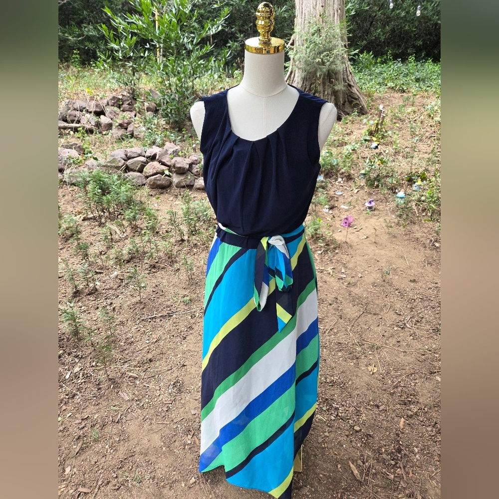 Madison Leigh Blue‎ Sleeveless Maxi Sundress